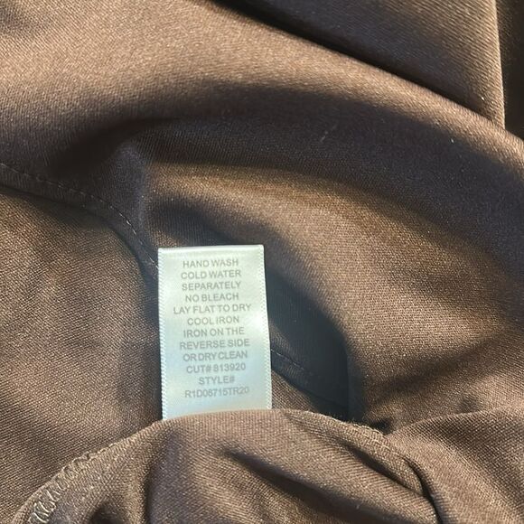 Rabbit Rabbit Rabbit Brown and Cream Geometric Midi Dress 4 (5165) - Picture 6 of 6